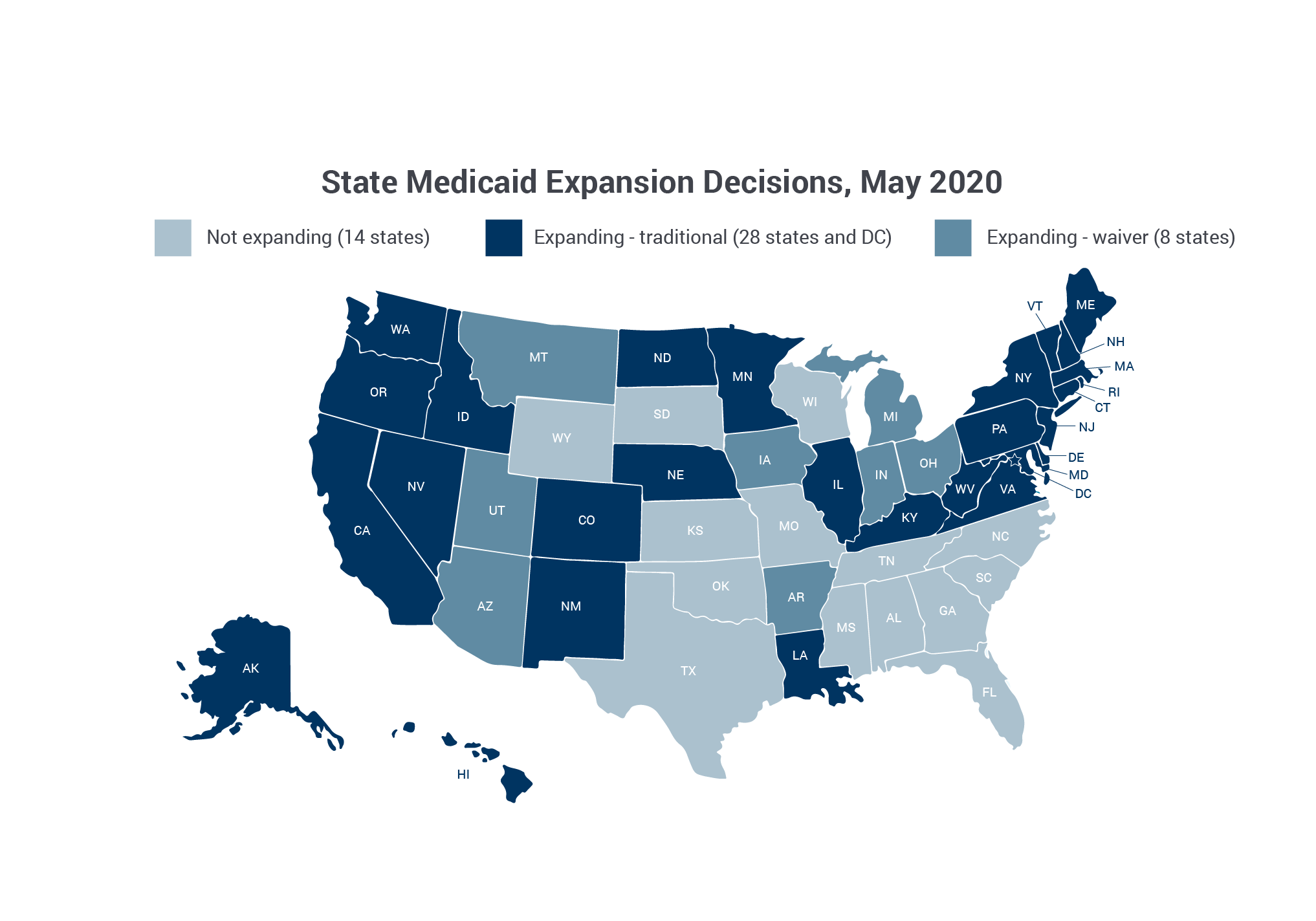 State Medicaid Expansion Decisions Map May 2020 1 